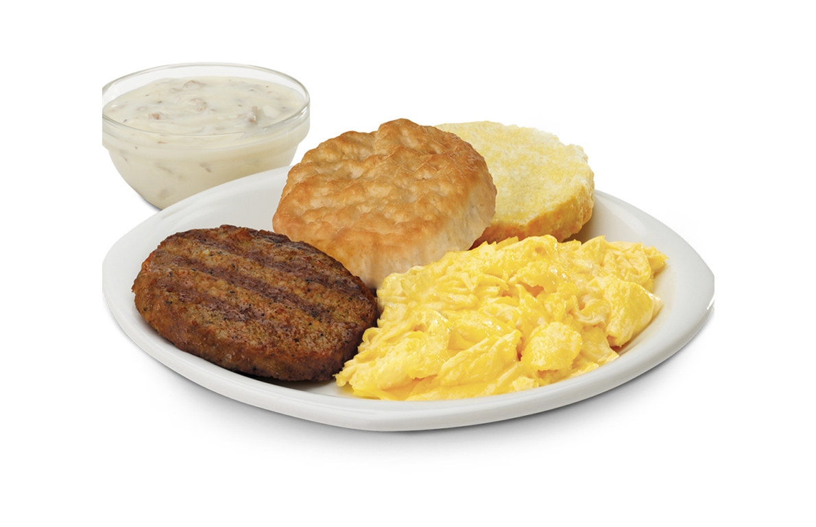 ChickfilA Sausage Platter from The Unhealthiest Fast Food Breakfasts